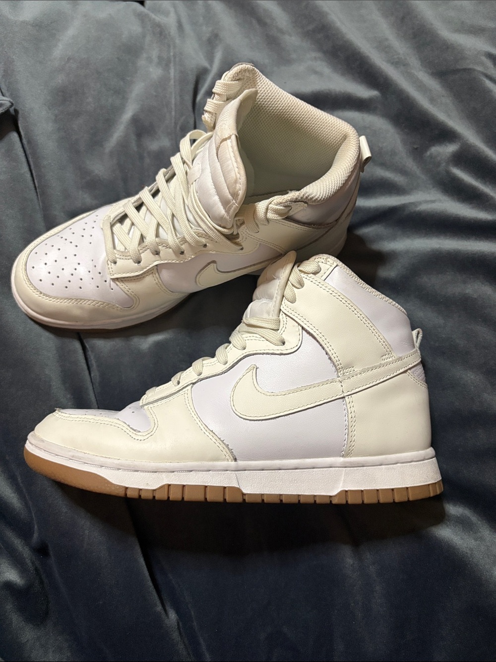 Nike Women's High-Top Sneakers in Cream and Gum